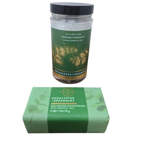 Bath Body Works Aromatherapy Eucalyptus Spearmint Shower Steamers Cleansing Bar - Picture 1 of 2